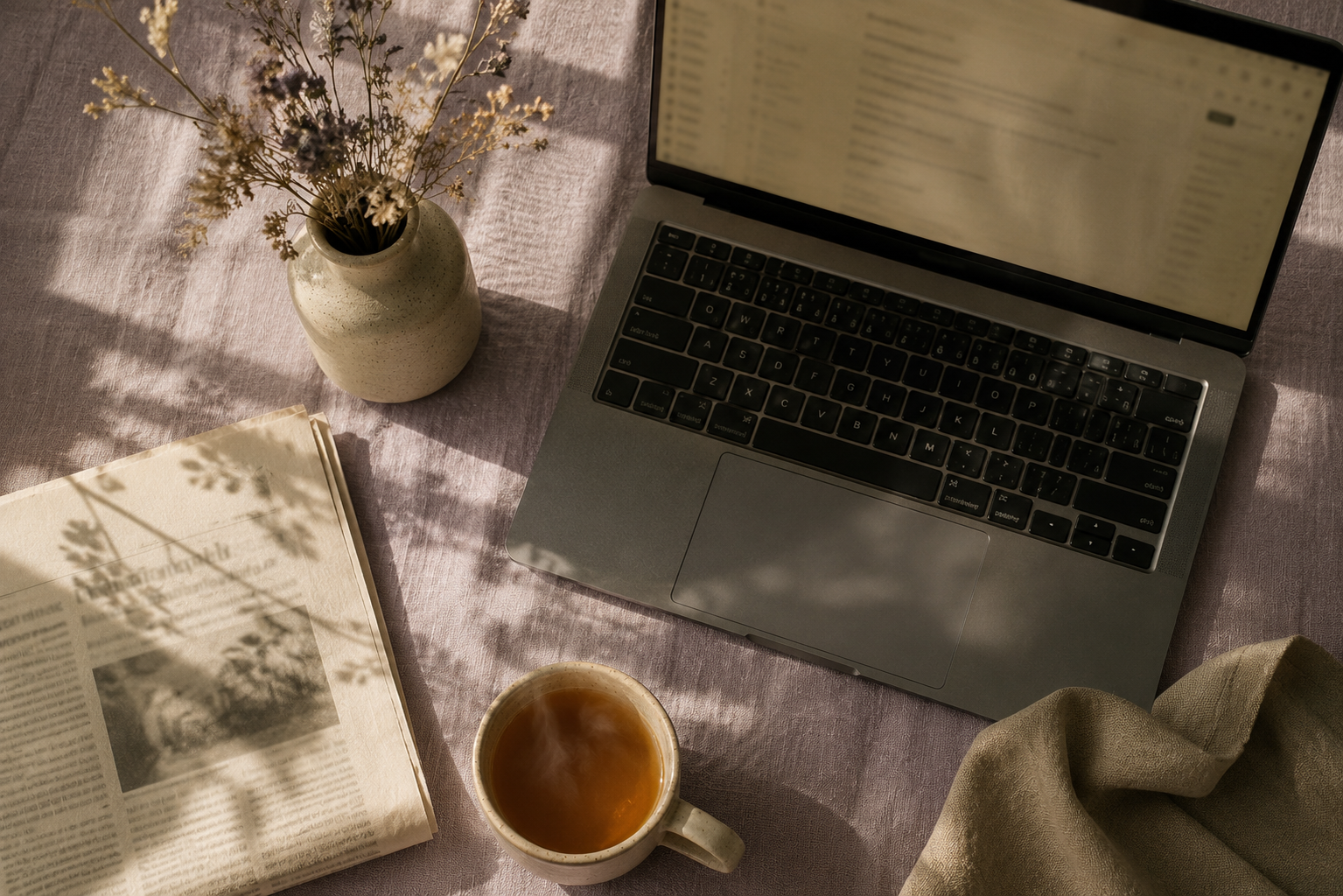 A quiet reading workspace